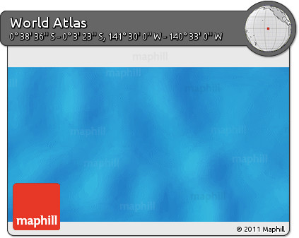 Shaded Relief 3D Map of the Area around 0° 21' 0" S, 141° 1' 30" W