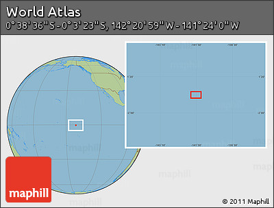 Savanna Style Location Map of the Area around 0° 21' 0" S, 141° 52' 30" W