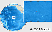 Shaded Relief Location Map of the area around 0° 21' 0" S, 141° 52' 30" W
