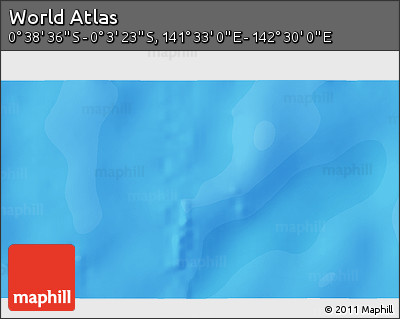 Political 3D Map of the Area around 0° 21' 0" S, 142° 1' 30" E