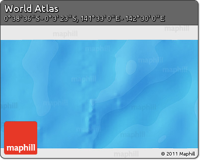 Political 3D Map of the Area around 0° 21' 0" S, 142° 1' 30" E