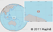Gray Location Map of the area around 0° 21' 0" S, 142° 1' 30" E