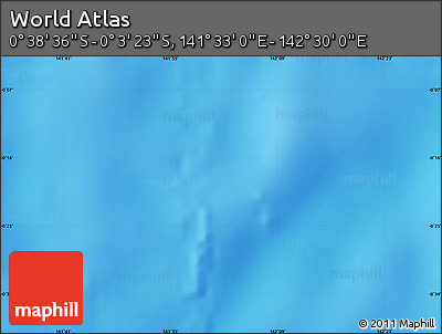 Physical Map of the Area around 0° 21' 0" S, 142° 1' 30" E