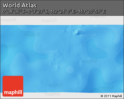 Political 3D Map of the Area around 0° 21' 0" S, 142° 52' 30" E