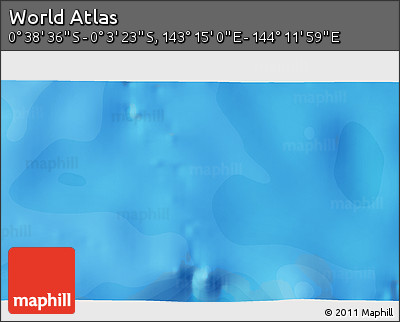 Political 3D Map of the Area around 0° 21' 0" S, 143° 43' 29" E