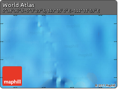 Physical Map of the Area around 0° 21' 0" S, 143° 43' 29" E
