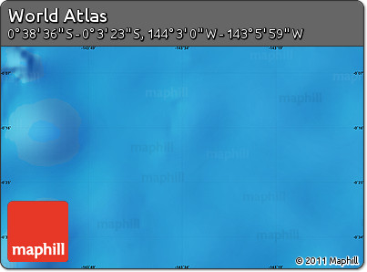 Physical Map of the Area around 0° 21' 0" S, 143° 34' 29" W