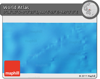 Shaded Relief 3D Map of the Area around 0° 21' 0" S, 144° 34' 29" E
