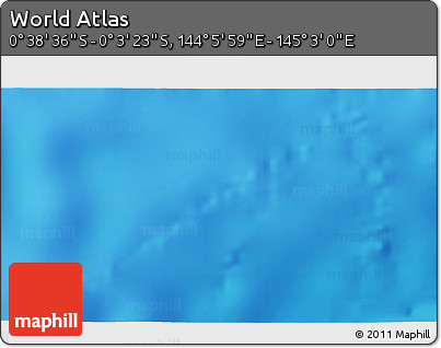 Shaded Relief 3D Map of the Area around 0° 21' 0" S, 144° 34' 29" E
