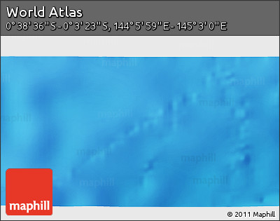 Shaded Relief 3D Map of the Area around 0° 21' 0" S, 144° 34' 29" E