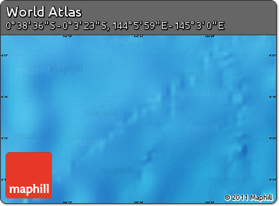Shaded Relief Map of the Area around 0° 21' 0" S, 144° 34' 29" E