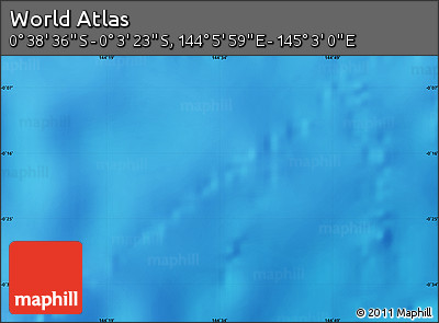 Shaded Relief Map of the Area around 0° 21' 0" S, 144° 34' 29" E