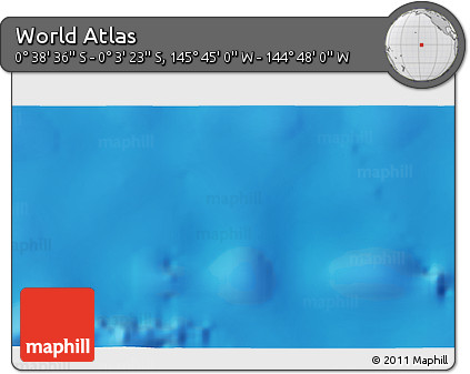 Shaded Relief 3D Map of the Area around 0° 21' 0" S, 145° 16' 30" W