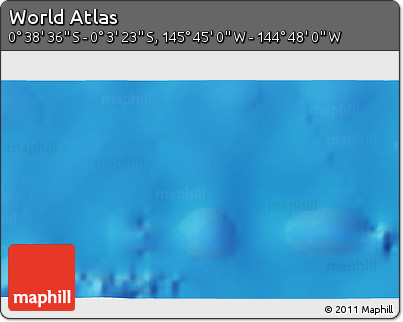 Shaded Relief 3D Map of the Area around 0° 21' 0" S, 145° 16' 30" W