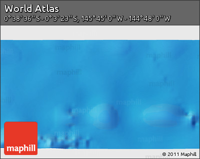 Shaded Relief 3D Map of the Area around 0° 21' 0" S, 145° 16' 30" W