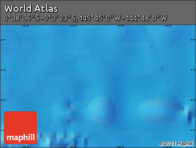 Physical Map of the Area around 0° 21' 0" S, 145° 16' 30" W