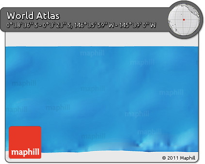 Shaded Relief 3D Map of the Area around 0° 21' 0" S, 146° 7' 30" W