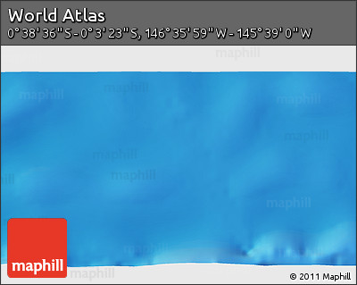 Shaded Relief 3D Map of the Area around 0° 21' 0" S, 146° 7' 30" W