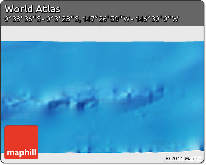 Physical 3D Map of the Area around 0° 21' 0" S, 146° 58' 29" W