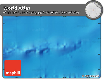 Physical Map of the Area around 0° 21' 0" S, 146° 58' 29" W
