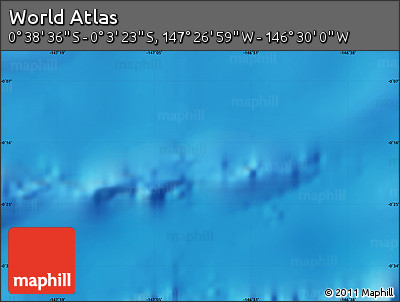 Physical Map of the Area around 0° 21' 0" S, 146° 58' 29" W