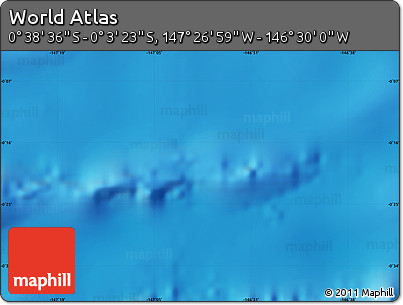 Physical Map of the Area around 0° 21' 0" S, 146° 58' 29" W