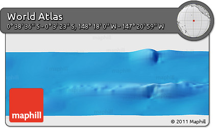 Physical Panoramic Map of the Area around 0° 21' 0" S, 147° 49' 29" W