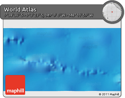 Physical 3D Map of the Area around 0° 21' 0" S, 148° 40' 30" W