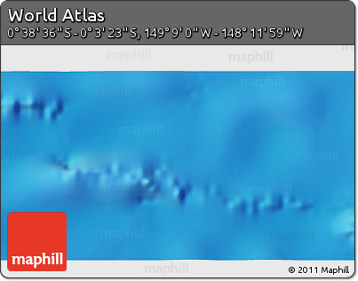 Physical 3D Map of the Area around 0° 21' 0" S, 148° 40' 30" W