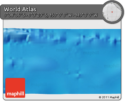 Physical 3D Map of the Area around 0° 21' 0" S, 149° 31' 30" W