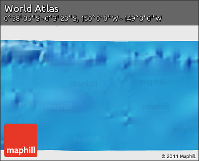 Physical 3D Map of the Area around 0° 21' 0" S, 149° 31' 30" W