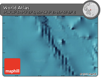 Satellite Map of the Area around 0° 21' 0" S, 151° 22' 30" E