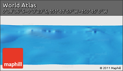 Physical Panoramic Map of the Area around 0° 21' 0" S, 151° 13' 29" W