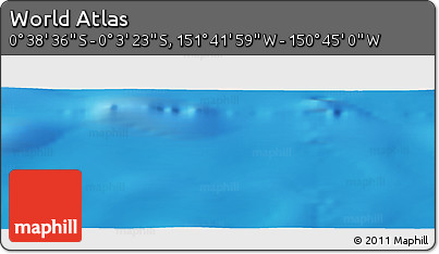 Physical Panoramic Map of the Area around 0° 21' 0" S, 151° 13' 29" W