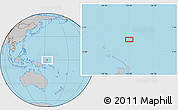 Gray Location Map of the area around 0° 21' 0" S, 153° 4' 29" E
