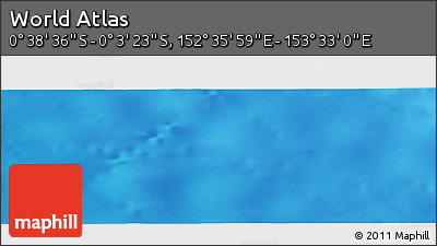 Shaded Relief Panoramic Map of the Area around 0° 21' 0" S, 153° 4' 29" E