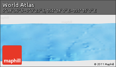 Shaded Relief Panoramic Map of the Area around 0° 21' 0" S, 154° 46' 30" E