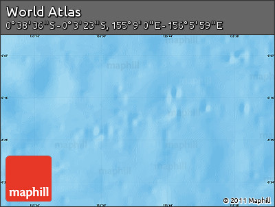 Physical Map of the Area around 0° 21' 0" S, 155° 37' 30" E