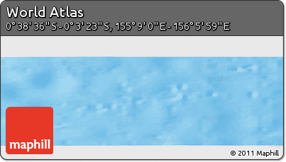Shaded Relief Panoramic Map of the Area around 0° 21' 0" S, 155° 37' 30" E