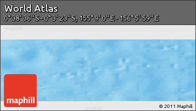 Shaded Relief Panoramic Map of the Area around 0° 21' 0" S, 155° 37' 30" E