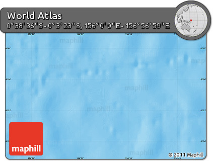 Physical Map of the Area around 0° 21' 0" S, 156° 28' 29" E