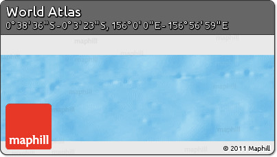 Shaded Relief Panoramic Map of the Area around 0° 21' 0" S, 156° 28' 29" E