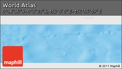 Shaded Relief Panoramic Map of the Area around 0° 21' 0" S, 156° 28' 29" E