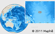 Shaded Relief Location Map of the area around 0° 21' 0" S, 157° 19' 29" E