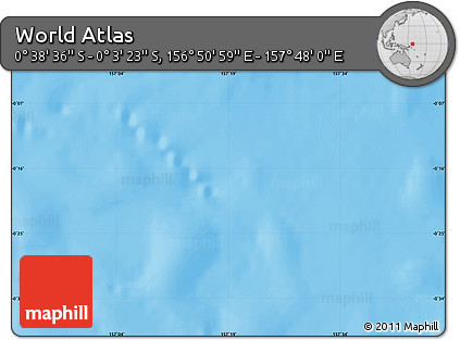 Shaded Relief Map of the Area around 0° 21' 0" S, 157° 19' 29" E