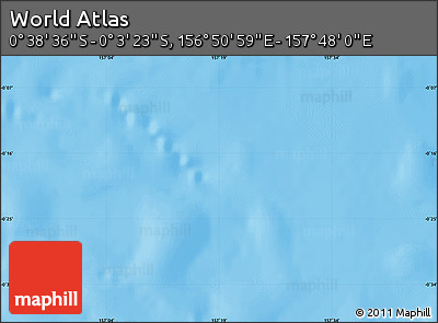 Shaded Relief Map of the Area around 0° 21' 0" S, 157° 19' 29" E
