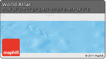 Shaded Relief Panoramic Map of the Area around 0° 21' 0" S, 157° 19' 29" E