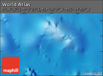 Physical Map of the Area around 0° 21' 0" S, 157° 10' 30" W