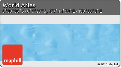 Shaded Relief Panoramic Map of the Area around 0° 21' 0" S, 158° 10' 30" E