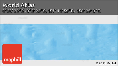 Shaded Relief Panoramic Map of the Area around 0° 21' 0" S, 158° 10' 30" E